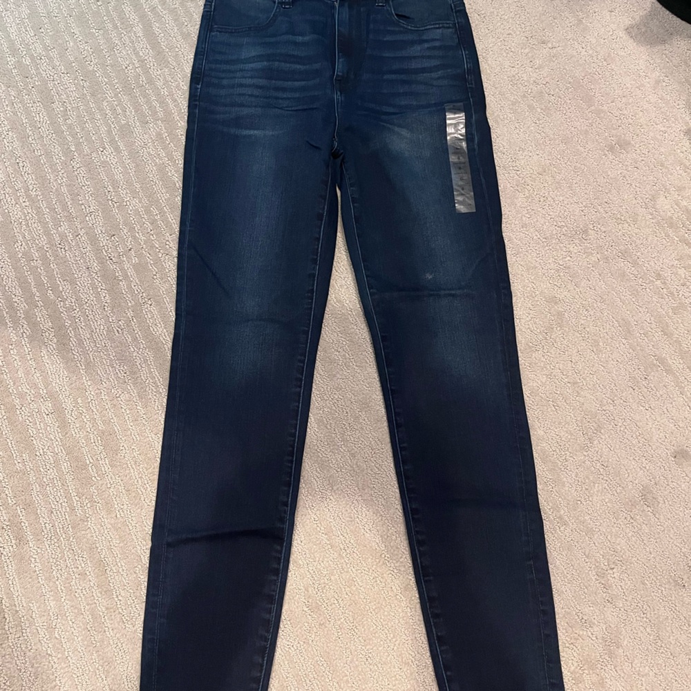 American Eagle Outfitters Dark Blue Skinny Jeans - Picture 2 of 5